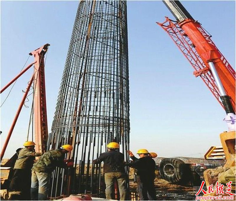 中铁二十一局六公司商合杭铁路项目桩基施工全